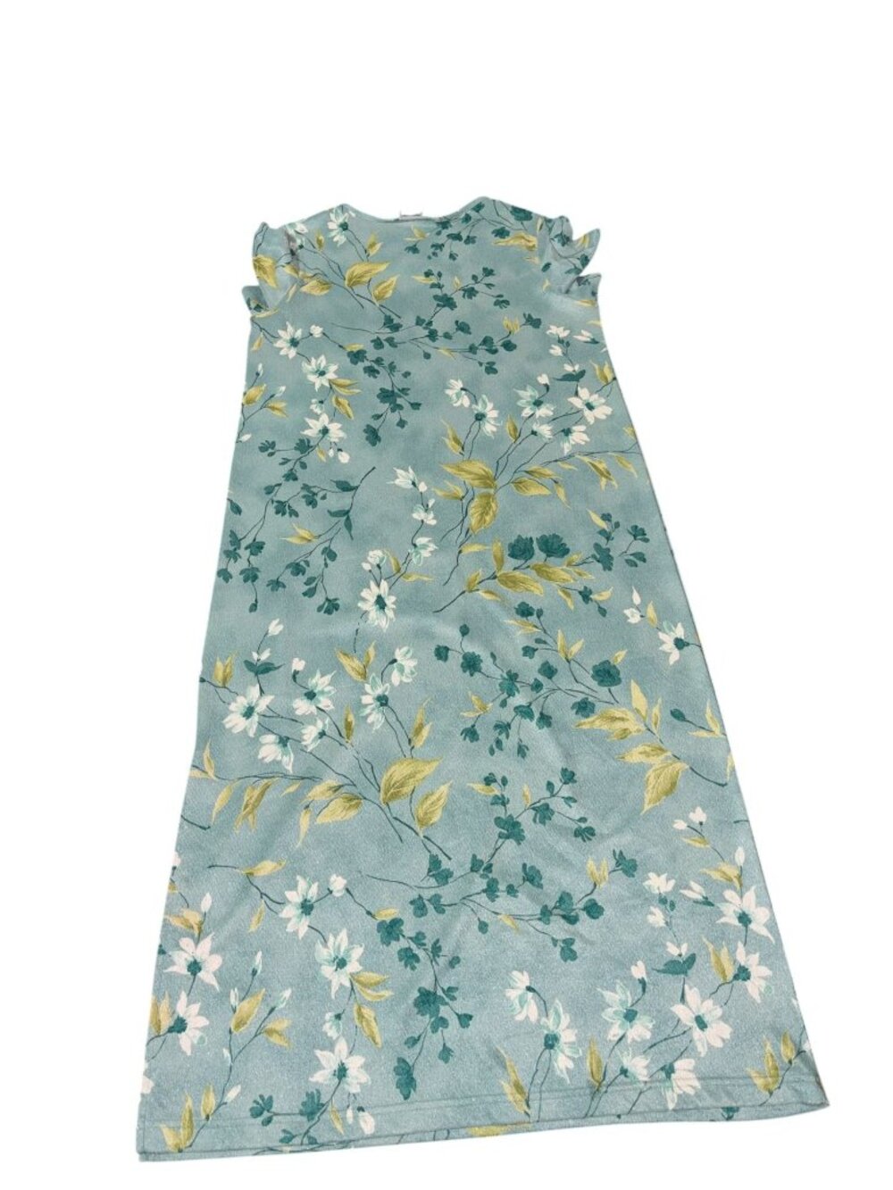 Southern Lady Large  Dress with Over Blouse Teal Floral - Picture 5 of 9